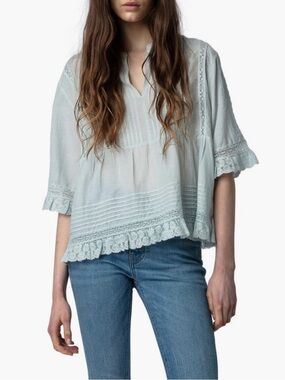 ZADIG & VOLTAIRE
Tosea Cotton Blend
Peplum Blouse NWT